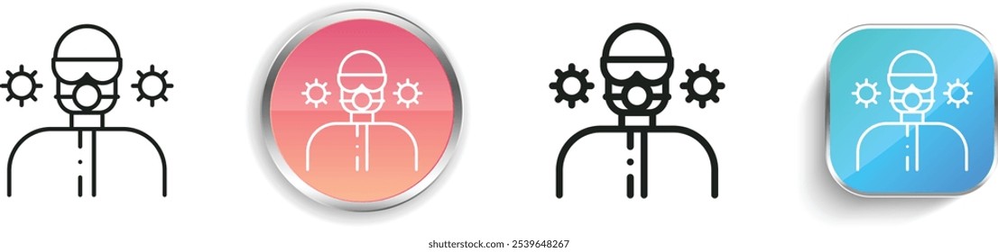 epi icon. Thin Linear, Regular and Button Style Design Isolated On White Background