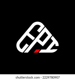 EPI letter logo creative design with vector graphic, EPI simple and modern logo in round triangle shape.