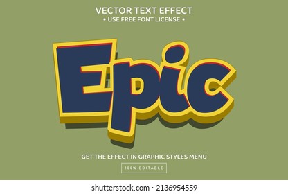 Epic 3D Editable Text Effect Template