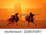 Epic battle of Achilles vs Hector, witness the legendary duel in front of Troy