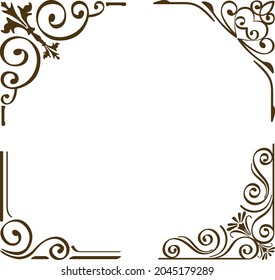 Epic black decorative frame. Classic asymmetric frame