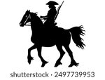 Epic Cavalry Battle Scene, Historical Cavalry Charge-High Quality Stock Vector Illustration.