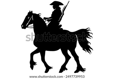 Epic Cavalry Battle Scene, Historical Cavalry Charge-High Quality Stock Vector Illustration.