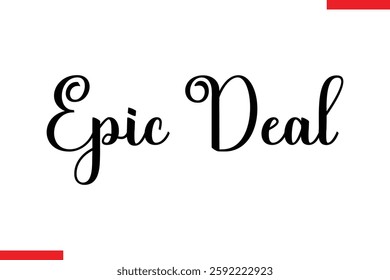 Epic Deal  Design sale typography Text