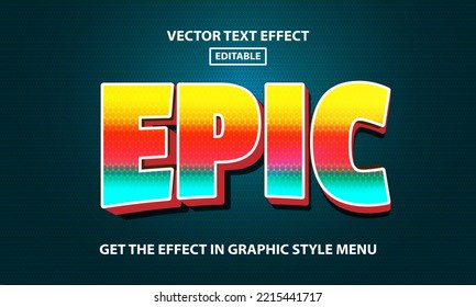 Epic Editable Text Effect Style