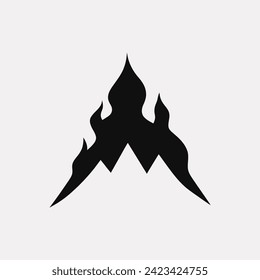 Epic eruption flame icon - Simple Vector Illustration