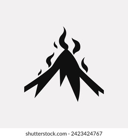 Epic eruption flame icon - Simple Vector Illustration