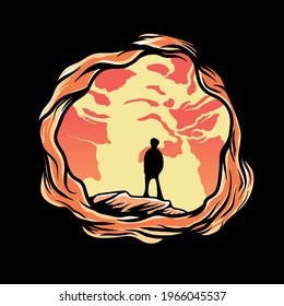 Epic Explosion vector art illustration