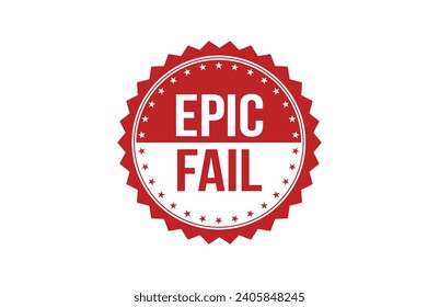 Epic fail red ribbon label banner. Open available now sign or epic fail tag.