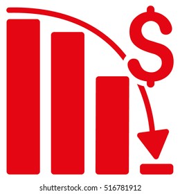 Epic Fail Trend vector icon. Flat red symbol. Pictogram is isolated on a white background. Designed for web and software interfaces.