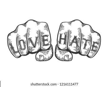 Epic fail words tattoo font engraving vector illustration. Scratch board style imitation. Black and white hand drawn image.