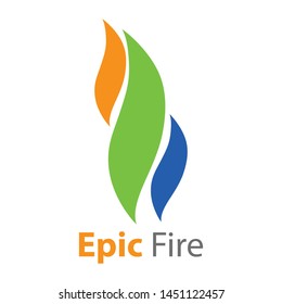 Epic Fire is a simple logo, like a fire logo in simple Colors, suitable for various needs of your company or business logo,