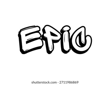 Epic graffiti word Vector fuente
Palabra de fuente del Vector en un fondo blanco