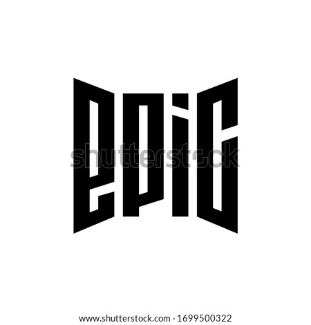 Epic lettering in a minimalistic style