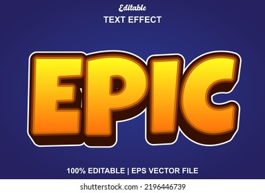 Epic Text Effect With 3D Style.