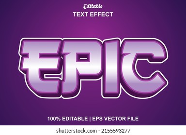 epic text effect with purple