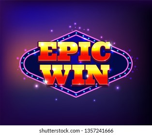 EPIC WIN SLOTS - Casino Achievement Text Banner - Game Assets