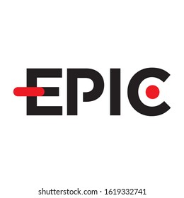 Epic Word Typography Logo Design.