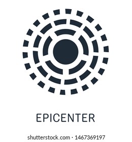 Epicenter. Vector icon on white background.