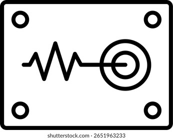 Design de vetor de ícone de linha do Epicenter