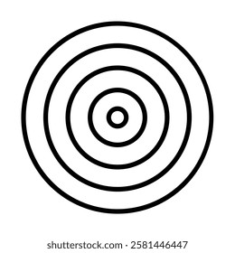 Epicentre Vector Line Icon Design