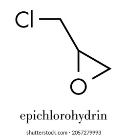 epichlorohydrin (ECH) epoxy resin building block. Skeletal formula.