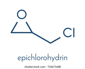 epichlorohydrin, ECH epoxy resin building block. Skeletal formula.