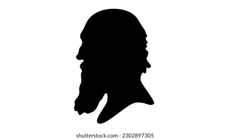 Epictetus silhouette, hochwertige Vektorgrafik