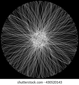 Epicycloid round vector clew for design project on black