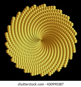 Epicycloid  vector disc for design project on black  