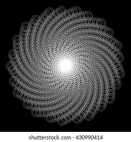 Epicycloid  vector disc for design project on black 