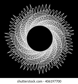 Epicycloid vector figure for design project on black