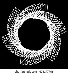 Epicycloid vector figure for design project on black