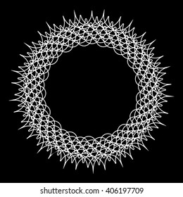 Epicycloid vector figure for design project on black