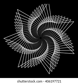 Epicycloid vector figure for design project on black
