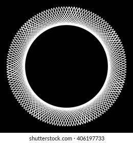 Epicycloid vector figure for design project on black