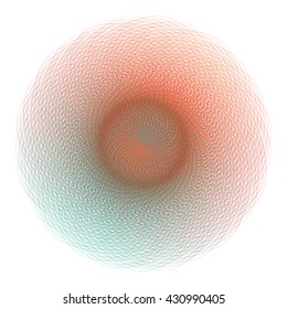 Epicycloid  vector guilloche disc for design project