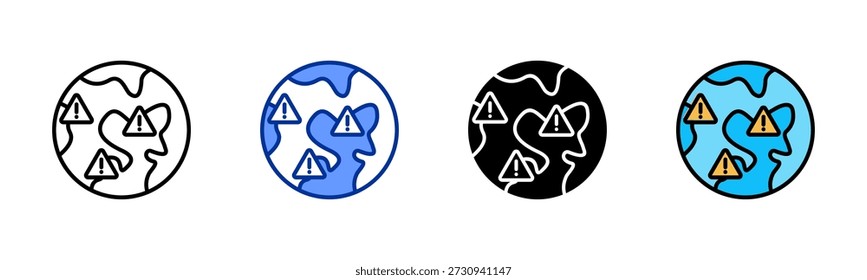 Epidemic Alert icon set multiple style collection