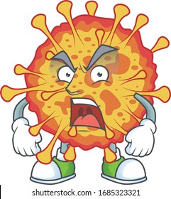 Epidemic COVID19 mascot design concept showing angry face