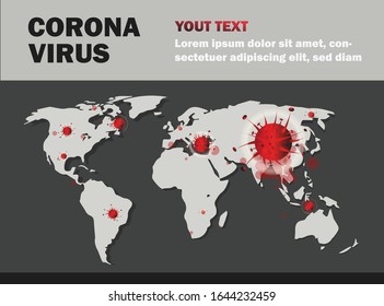Die Ausbreitung der Epidemic-Grippe-Virus-Zellen in der Welt würde Coronavirus