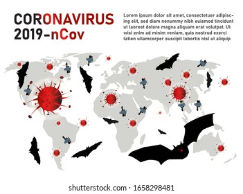 Die Ausbreitung der Epidemic-Grippe-Virus-Zellen in der Welt würde Coronavirus