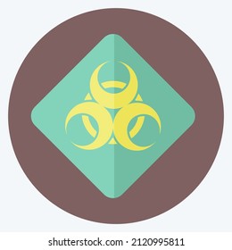 Epidemic Icon in trendy flat style isolated on soft blue background