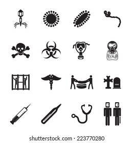 Epidemic icons set