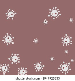 Epidemic Red Quarantine Calm Hospital White Pandemic Illustration. Sick Dark Covid-19 Healthcare Pink Danger Sign Vector. Science Medicine Coronavirus Pastel Test Virus Backdrop.