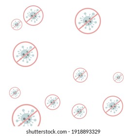 Epidemic Silver Pandemic Test Gray Stop Covid Negative Backdrop. Covid-19 Restrictions Red Quarantine Healthcare Illustration. Forbidden Blue Coronavirus Grey Danger Sign Sick Virus Wallpaper.