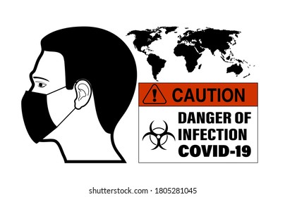 Ilustración del vector de peligro epidemiológico