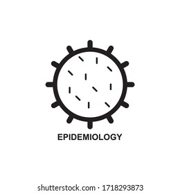 ICONO DE EPIDEMIOLOGÍA , VECTOR DE ICONO DE BACTERIA