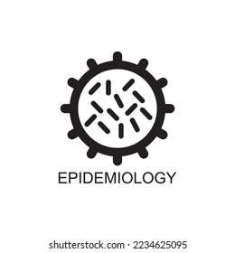 epidemiology icon , microbiology icon vector