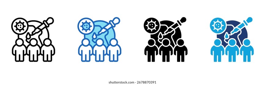 Epidemiology icon Multi Style Vector Illustration