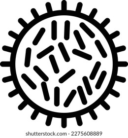 Icono de epidemiología sobre fondo blanco. Señal de bacterias. Símbolo de microbiología. estilo plano.